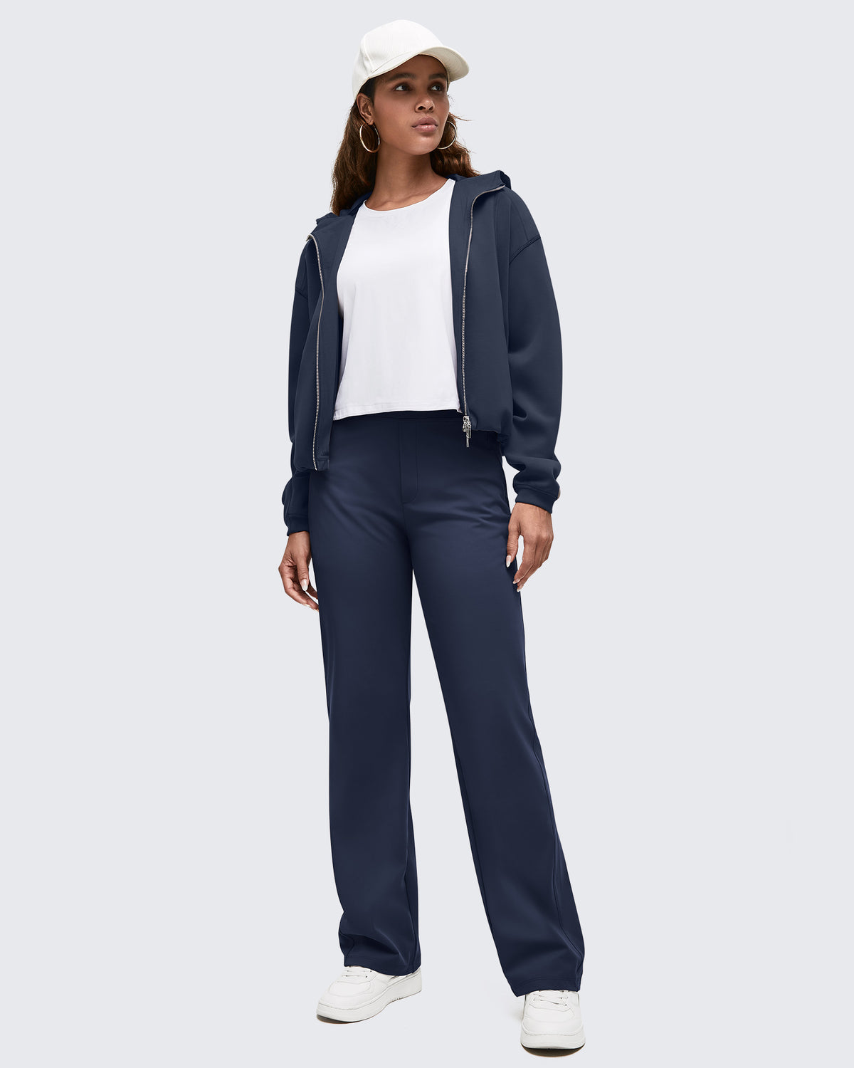 G4Free Activewear - High Waist Hidden Zipper Pockets Dress Pants -GF25D571AA-S-GF25D572AA-S-GF25D573AA-S-GF25D571AB-M-GF25D572AB-M