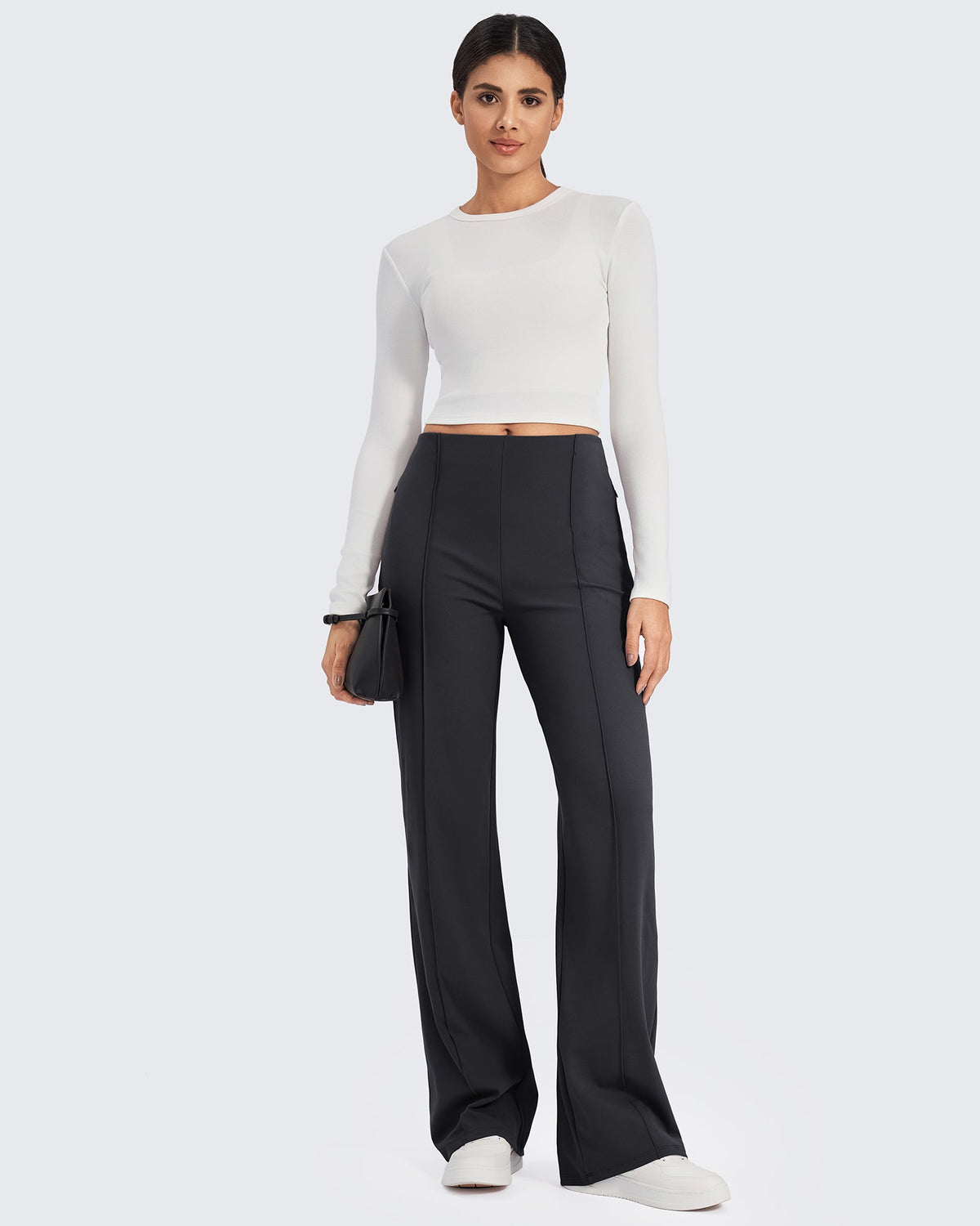 G4Free Activewear - Business Front Pleats Wide Leg Pants -GF24J276AA-S-GF24J277AA-S-GF24J278AA-S-GF24J276AB-M-GF24J277AB-M