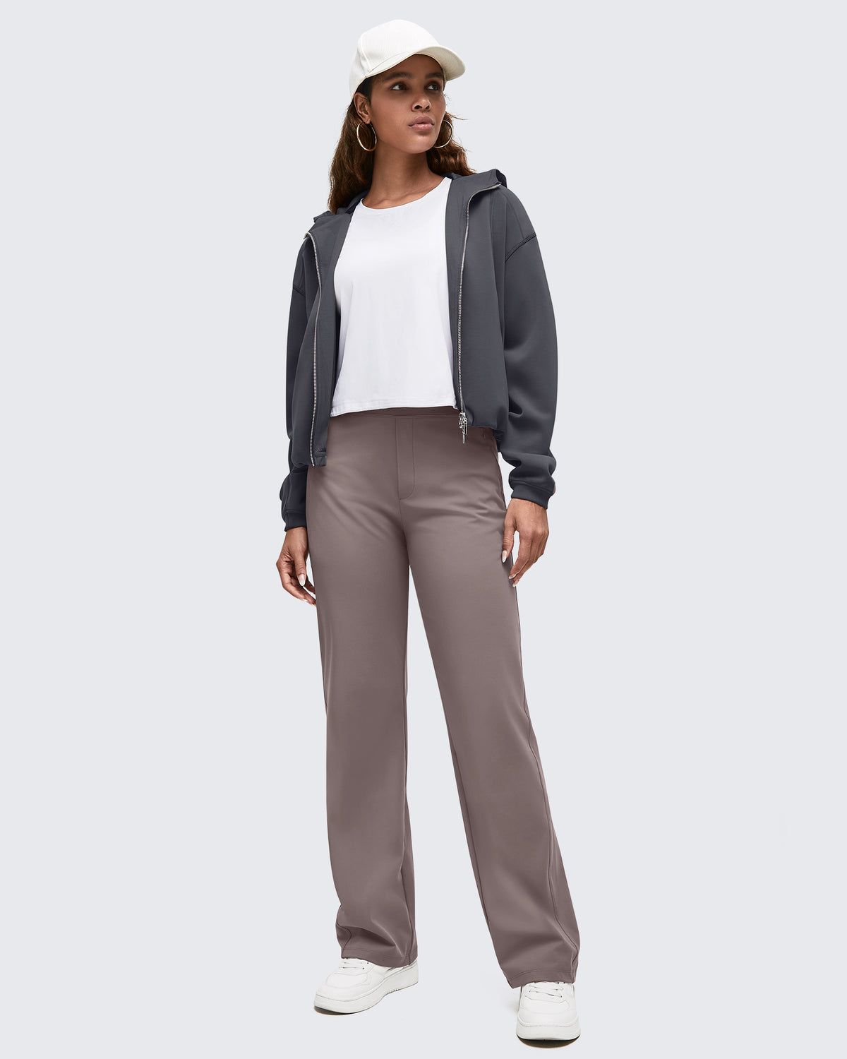 G4Free Activewear - High Waist Hidden Zipper Pockets Dress Pants -GF25D571AA-S-GF25D572AA-S-GF25D573AA-S-GF25D571AB-M-GF25D572AB-M