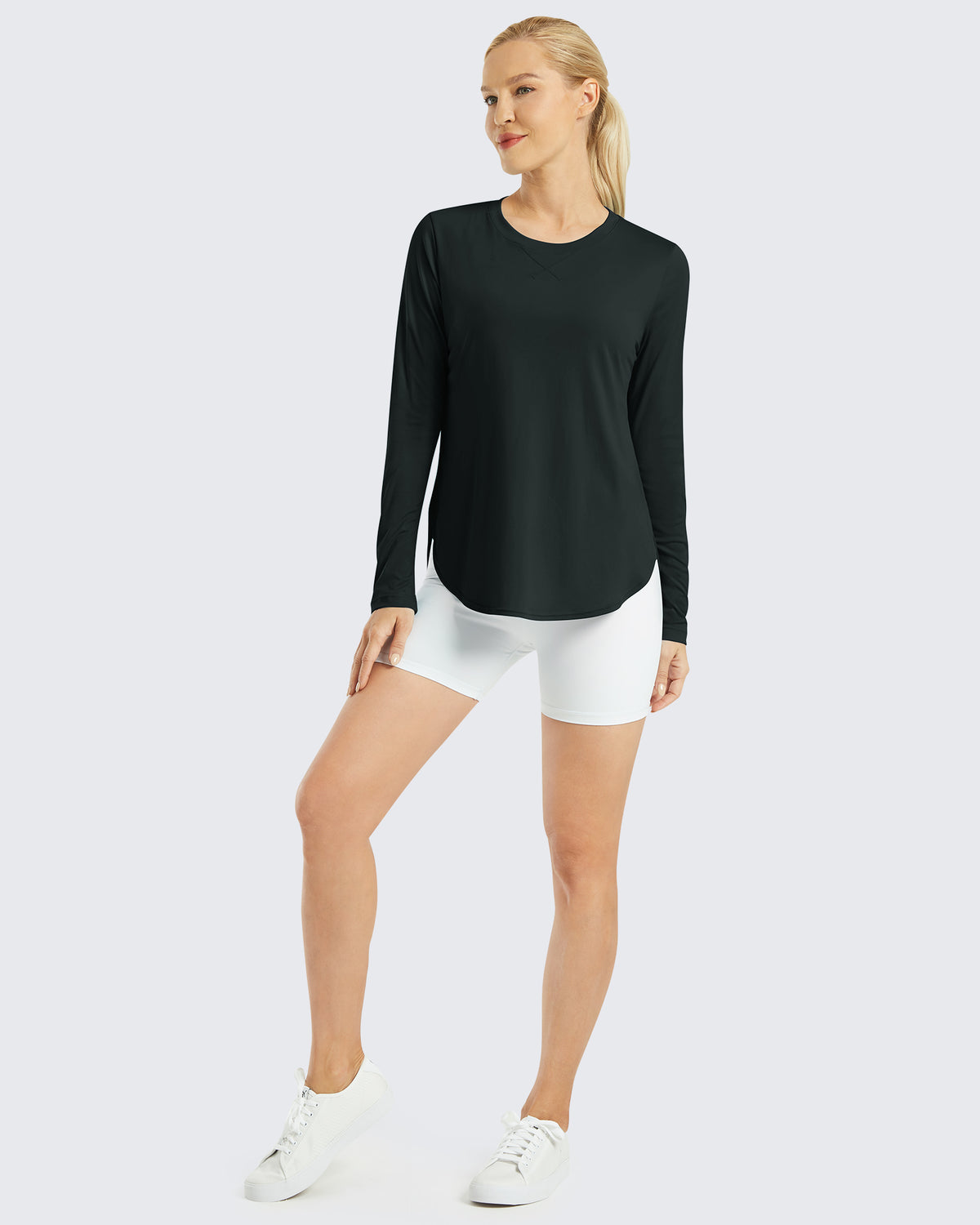 G4Free Activewear - Scoop Neck UV Sun Workout Long Sleeve -GF21B003BA-S-GF21B003BB-M-GF21B003BC-L-GF21B003BD-XL-GF21B003BE-XXL