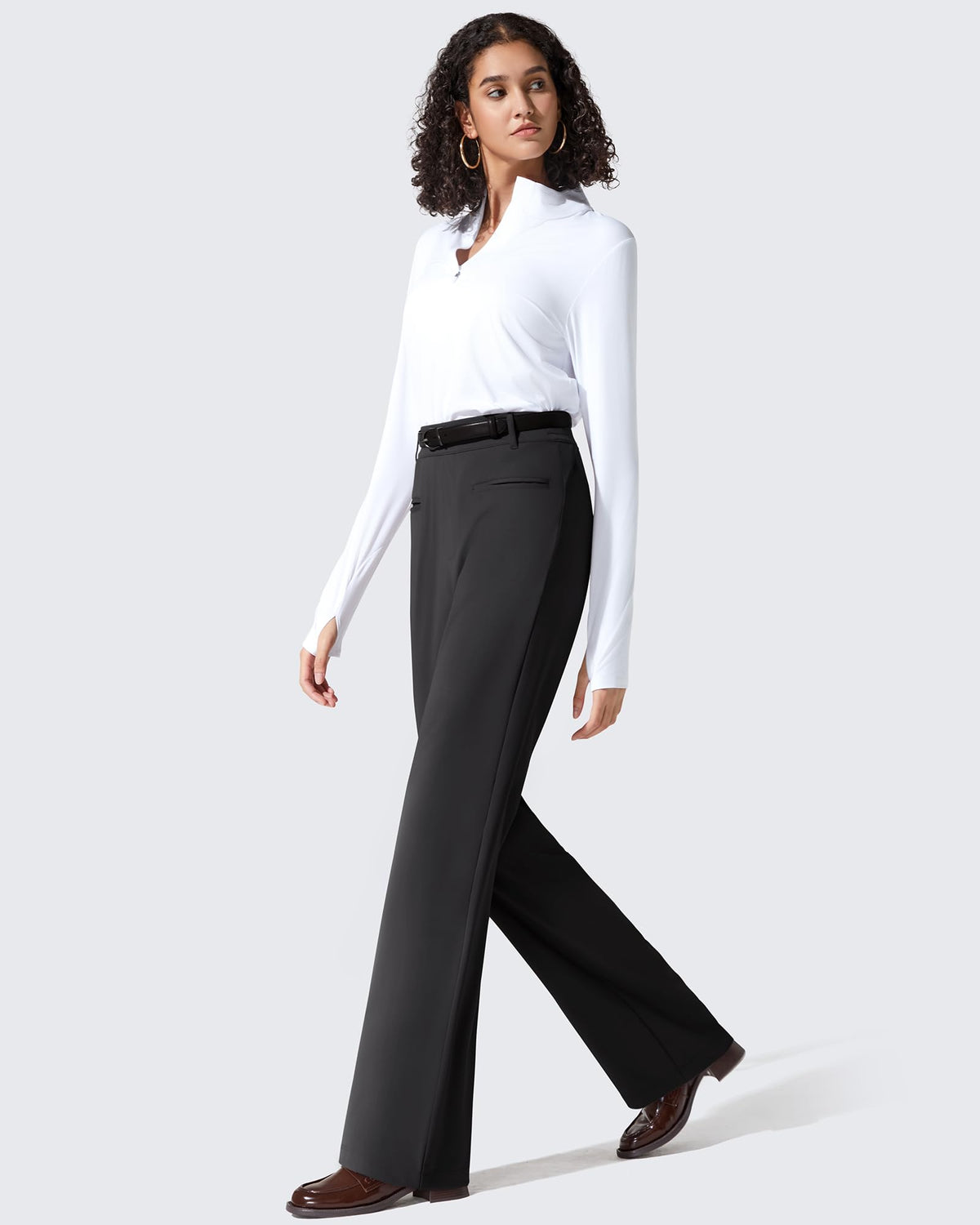 G4Free Activewear - ShiftReady Slit Pockets Elastic Waist Straight Leg Work Pants -GF25D541AF-XS-GF25D542AF-XS-GF25D543AF-XS-GF25D541AA-S-GF25D542AA-S