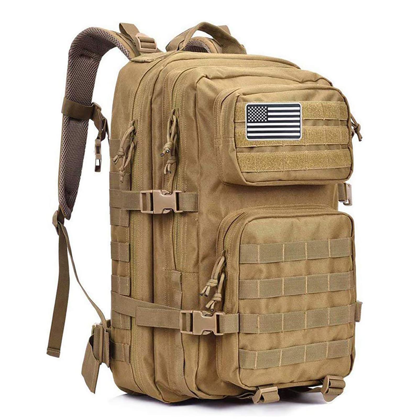 45L Military Tactical Backpack 3 Day Assault Survival Molle Pack Bug Out Bag Red