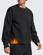 G4Free Activewear - Flurrylux Men's Cotton Fleece Lined Crewneck Pullover -GF25FM680AF-XS-GF25FM680AA-S-GF25FM680AB-M-GF25FM680AC-L-GF25FM680AD-XL