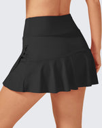 G4Free Activewear - High-Waist Pleated Casual Skorts 15'' -GF23H114AF-XS-GF23H114AA-S-GF23H114AB-M-GF23H114AC-L-GF23H114AD-XL