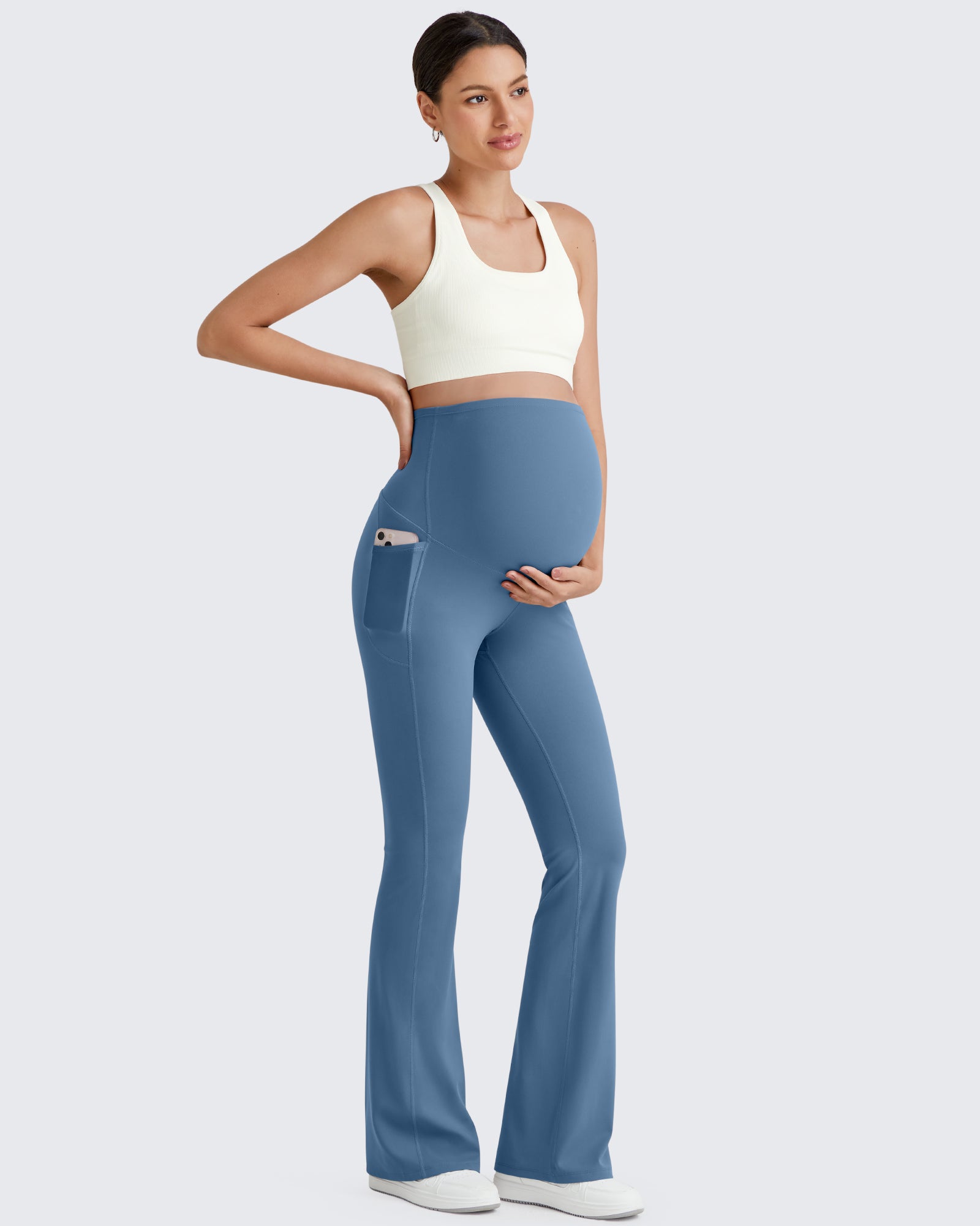 blue dress leggings Form Invisible Scrunch Flare Leggings | Powder Blue main image 1