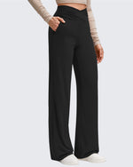 G4Free - BareFeel Side Pleated V Waist Wide Leg Yoga Pants -GF25J596AA-S-GF25J597AA-S-GF25J598AA-S-GF25J596AB-M-GF25J597AB-M