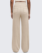 G4Free - EverGoing Contrast Stitch High-Waist Wide Leg Pants -GF25J581AA-S-GF25J582AA-S-GF25J583AA-S-GF25J581AB-M-GF25J582AB-M