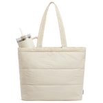 G4Free - G4Free Tote Bag, Puffer Casual Shoulder Bag with Cup Holder and Laptop Compartment -TN25B532B-TN25B532C-TN25B532A