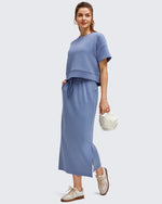 G4Free - Smoofit Side Slits Drawstring Long Skirts -GF25S465EA-S-GF25S465EB-M-GF25S465EC-L-GF25S465ED-XL-GF25S465EF-XS