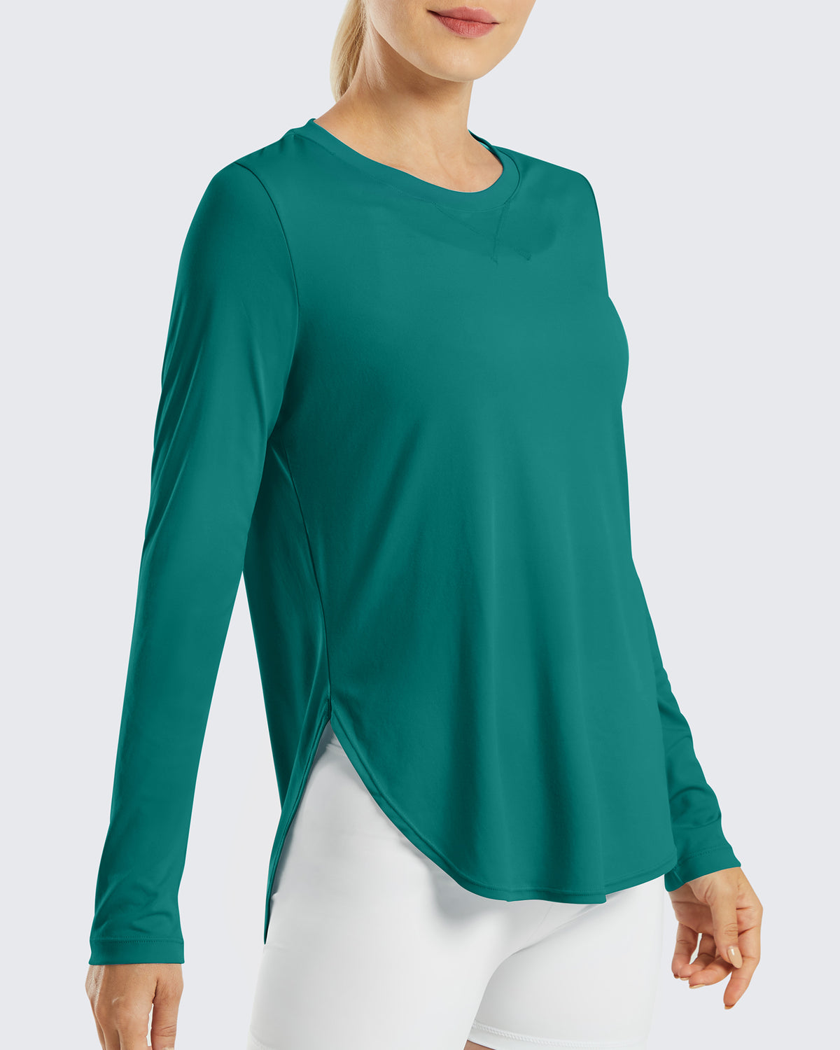 G4Free Activewear - Scoop Neck UV Sun Workout Long Sleeve Tops -GF21B003UA-S-GF21B003UB-M-GF21B003UC-L-GF21B003UD-XL-GF21B003UE-XXL