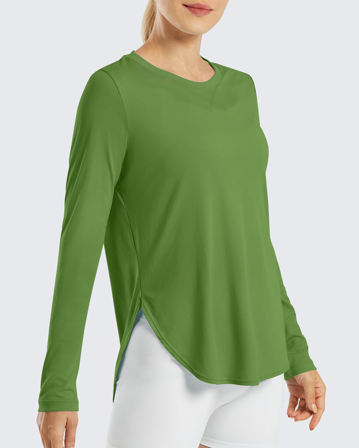 G4Free Activewear - Scoop Neck UV Sun Workout Long Sleeve Tops -GF21B003UA-S-GF21B003UB-M-GF21B003UC-L-GF21B003UD-XL-GF21B003UE-XXL