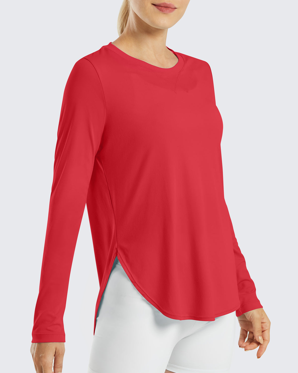 G4Free Activewear Scoop Neck UV Sun Workout Long Sleeve Tops