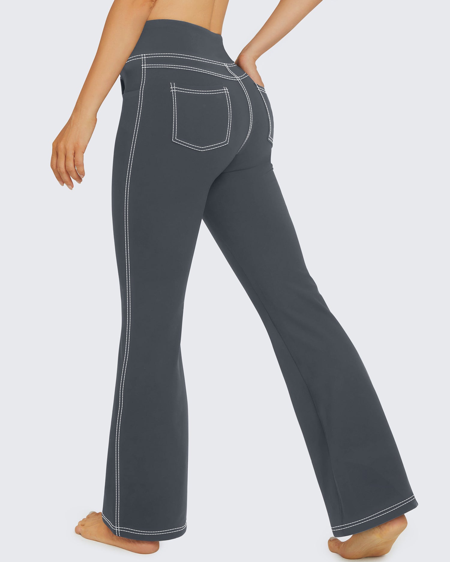 G4Free Activewear - Stretchy High-Waisted Multiple Flare Work Pants -GF23A168AA-S-GF22A071AA-S-GF23A169AA-S-GF23A168AB-M-GF22A071AB-M
