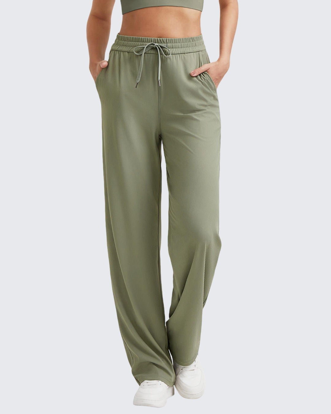 G4Free Activewear - Ribbed High-Rise Drawstring Casual Pants -GF24J301AA-S-GF24J302AA-S-GF24J303AA-S-GF24J301AB-M-GF24J302AB-M