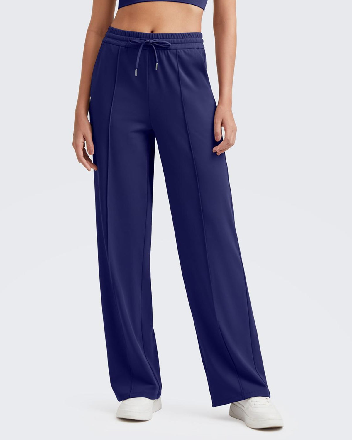 G4Free Activewear - Loose Front Pleats Drawstring Casual Pants -GF24J310AA-S-GF24J311AA-S-GF24J312AA-S-GF24J310AB-M-GF24J311AB-M