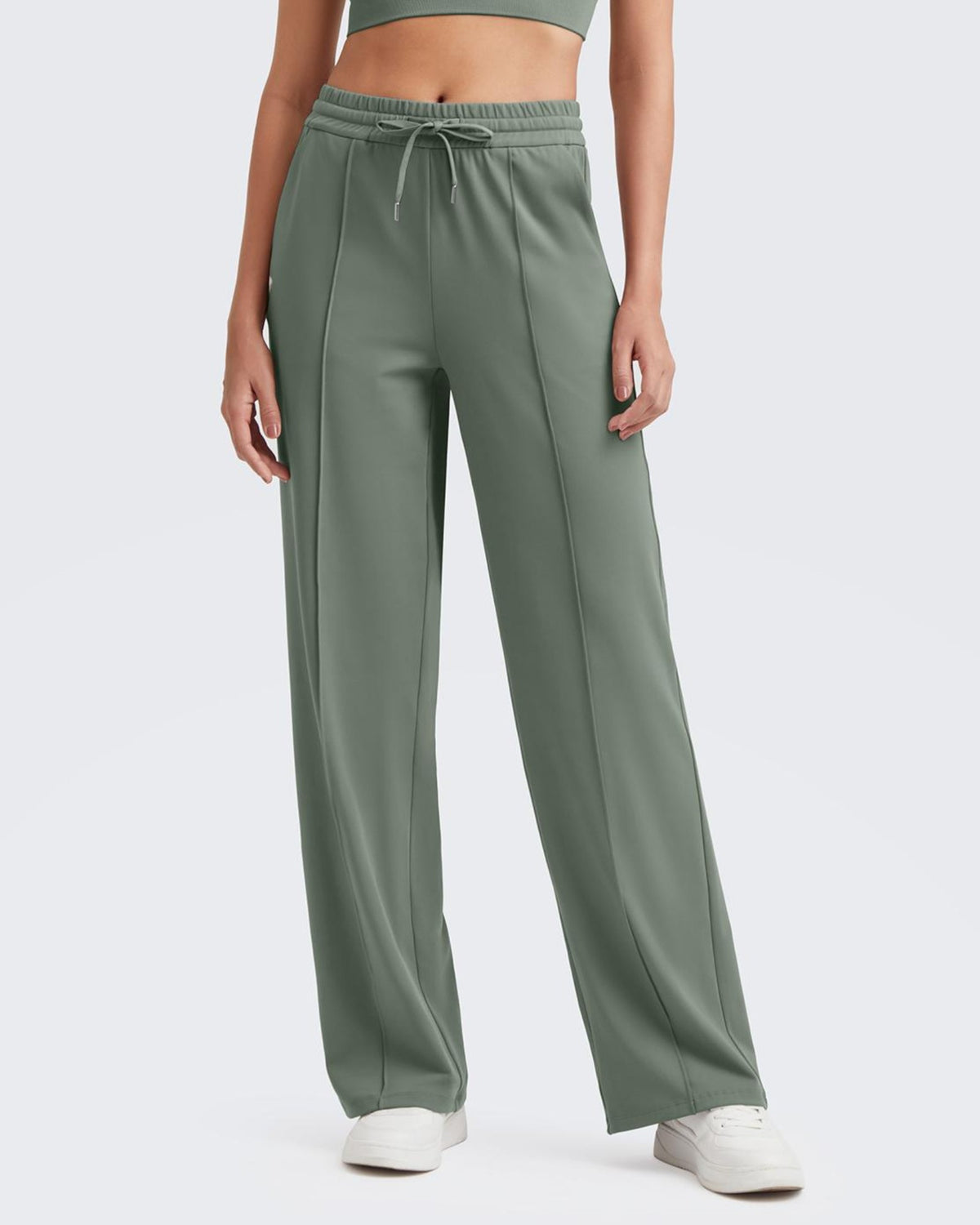 G4Free Activewear - Loose Front Pleats Drawstring Casual Pants -GF24J310AA-S-GF24J311AA-S-GF24J312AA-S-GF24J310AB-M-GF24J311AB-M