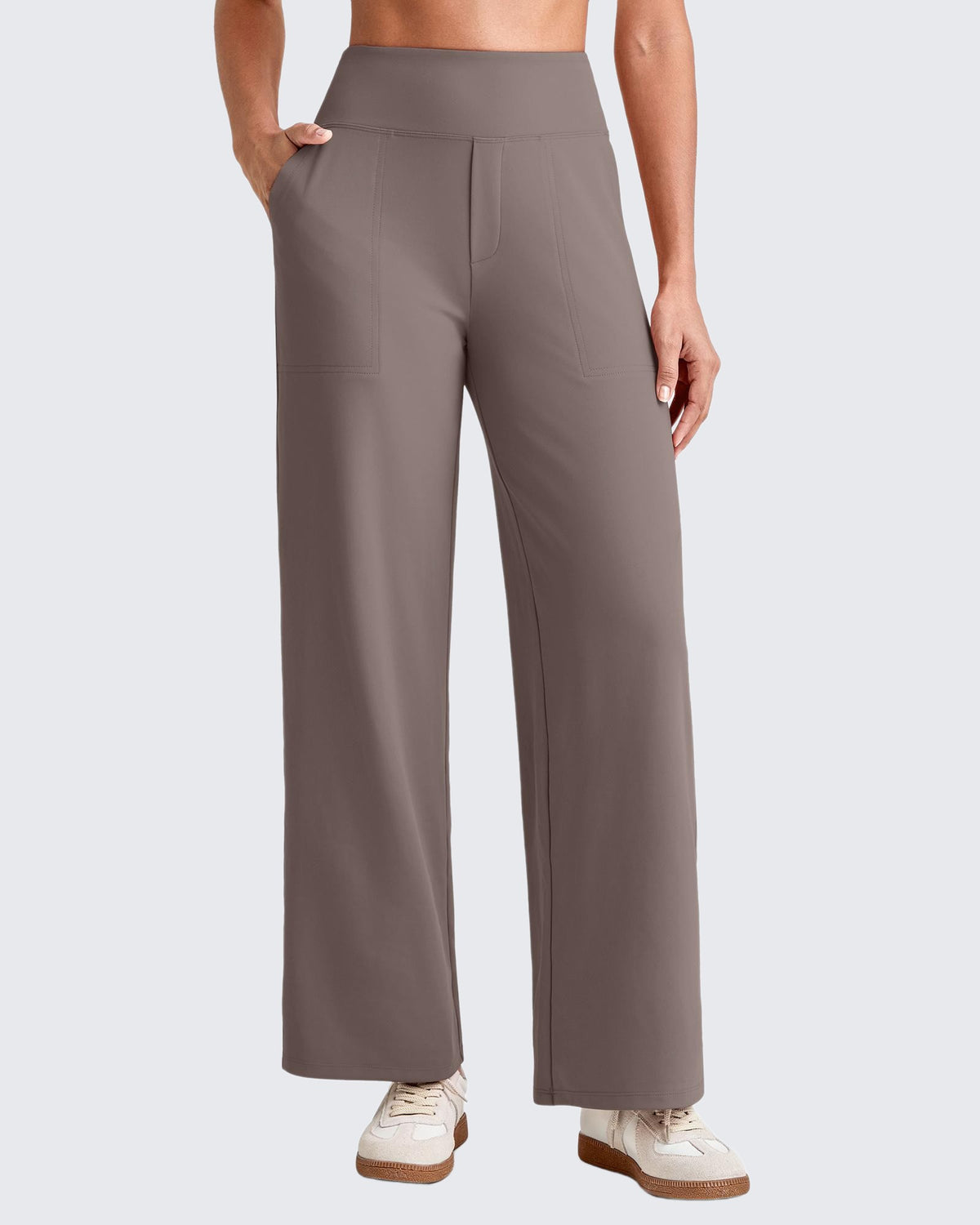G4Free Activewear - High Waist Stretch Dressy Cropped Pants 27.5'' -GF25J468CA-S-GF25J468CB-M-GF25J468CC-L-GF25J468CD-XL-GF25J468CE-XXL