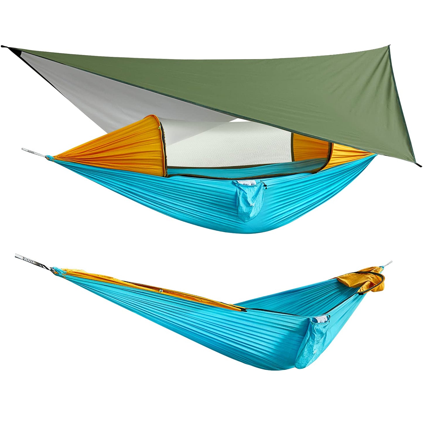 G4Free Camping Hammock with Mosquito Net and Rain Fly