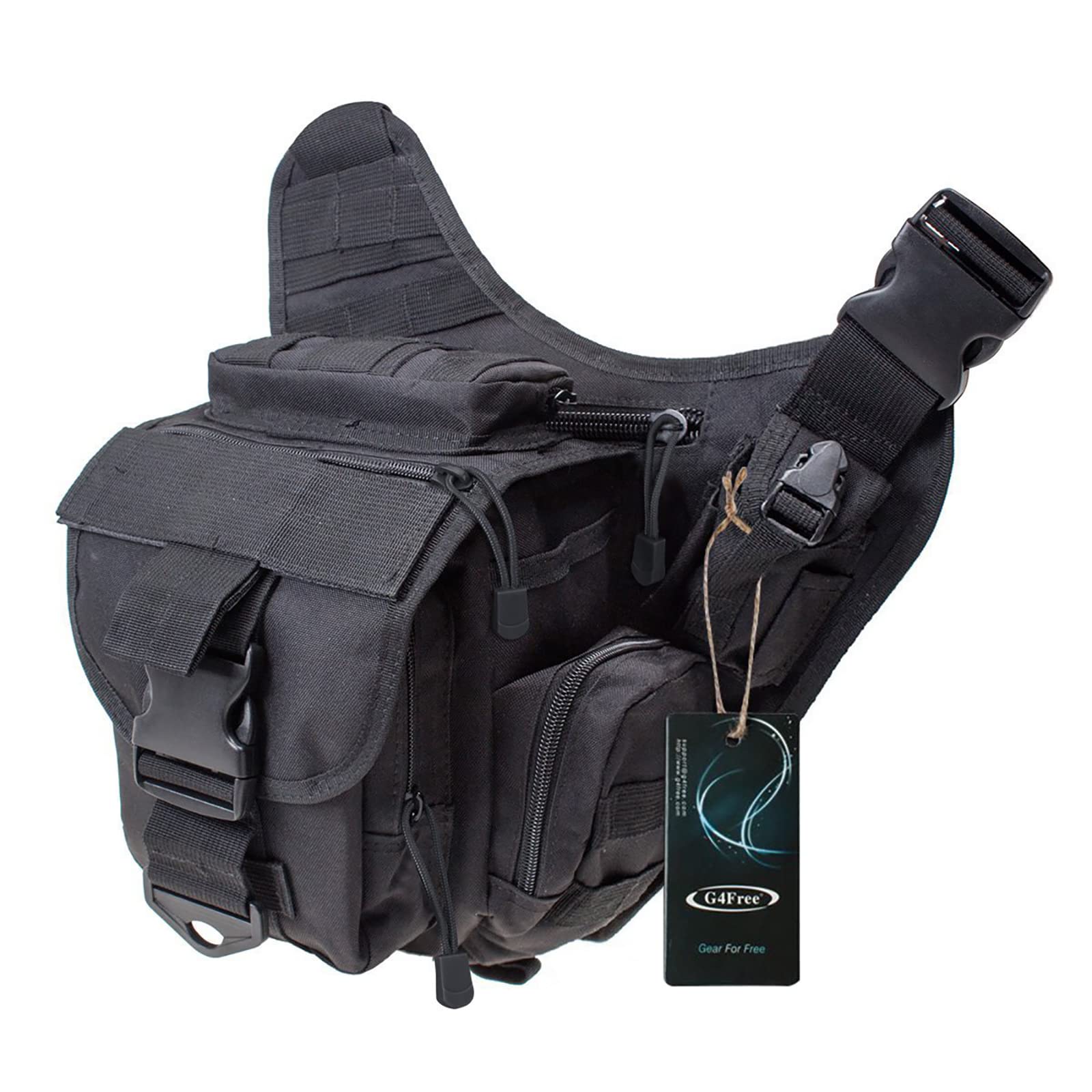 G4Free G4Free Tactical Messenger Fishing Tackle Side Bag # Black