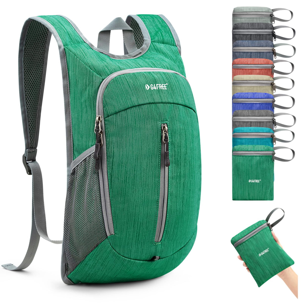 G4Free Activewear - G4Free 10L Small Travel Hiking Daypack -TN22B157E-TN22B157A-TN22B157G-TN22B157B-TN22B157J