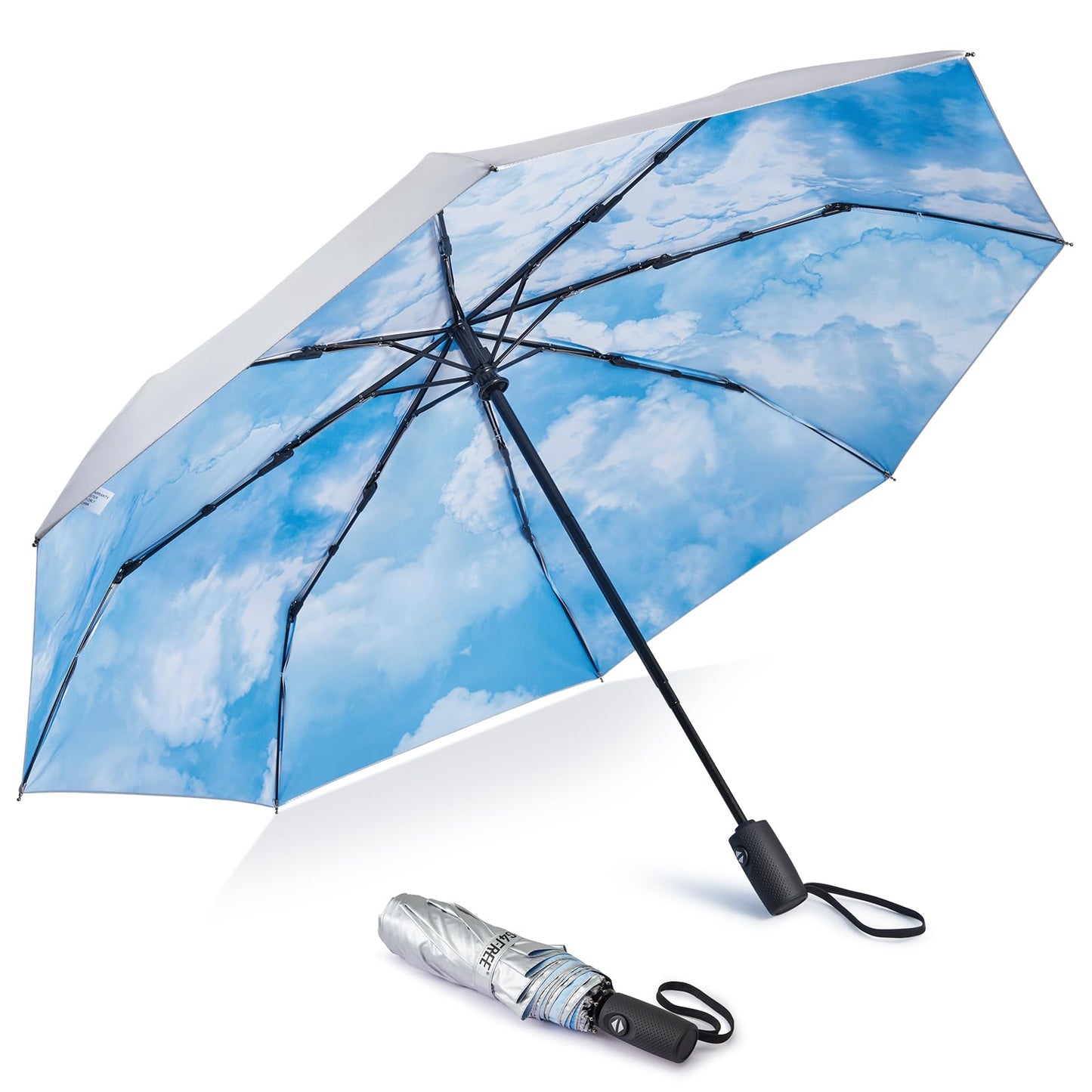 G4Free 46 Inch Auto Open UPF 50+ UV Protection Large Travel Umbrella