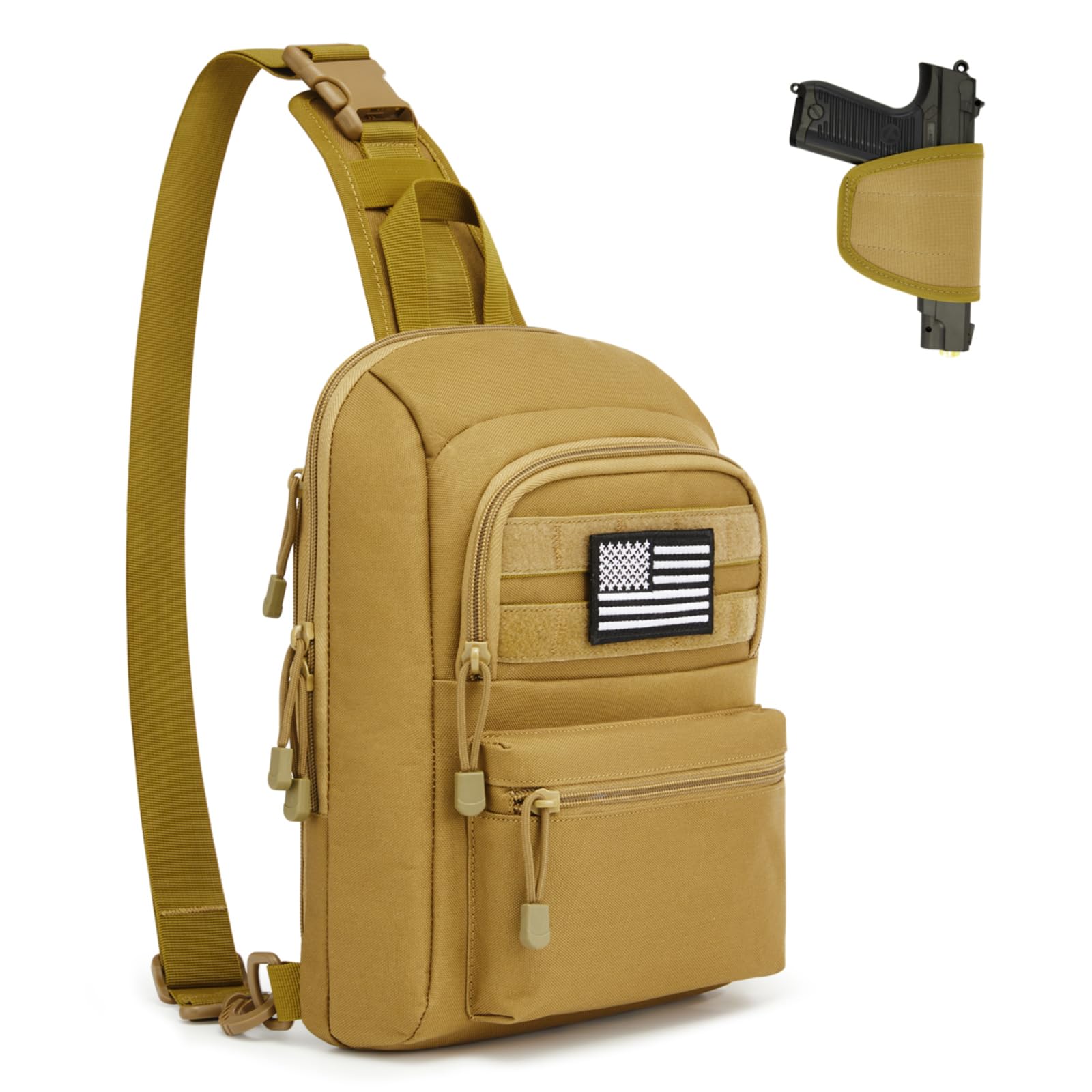G4Free G4Free Tactical Military Rover Shoulder Sling Pack # Tan
