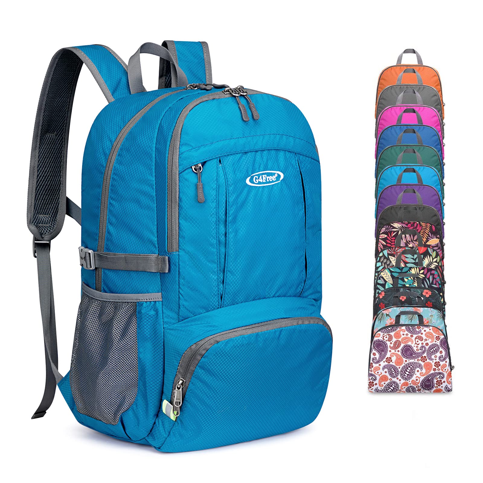 G4Free G4Free 40L Lightweight Packable Hiking Backpack # Blue