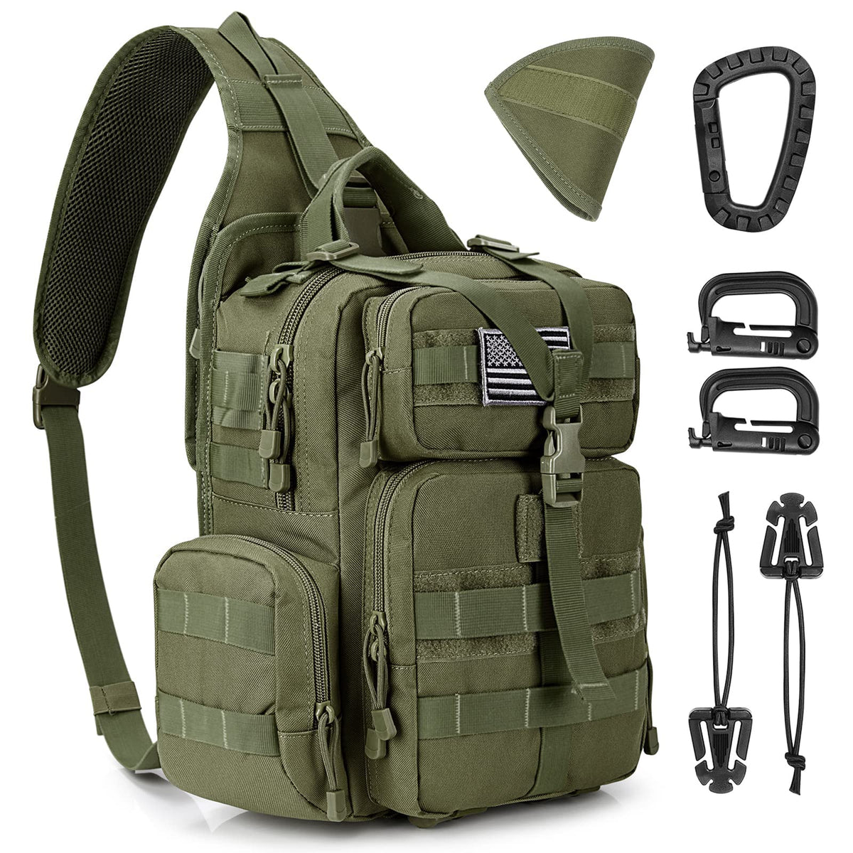 G4Free Activewear - G4Free Tactical EDC Sling Bag Backpack with Pistol Holster -D02V759A-D02V759D-D02V759B-D02V759F