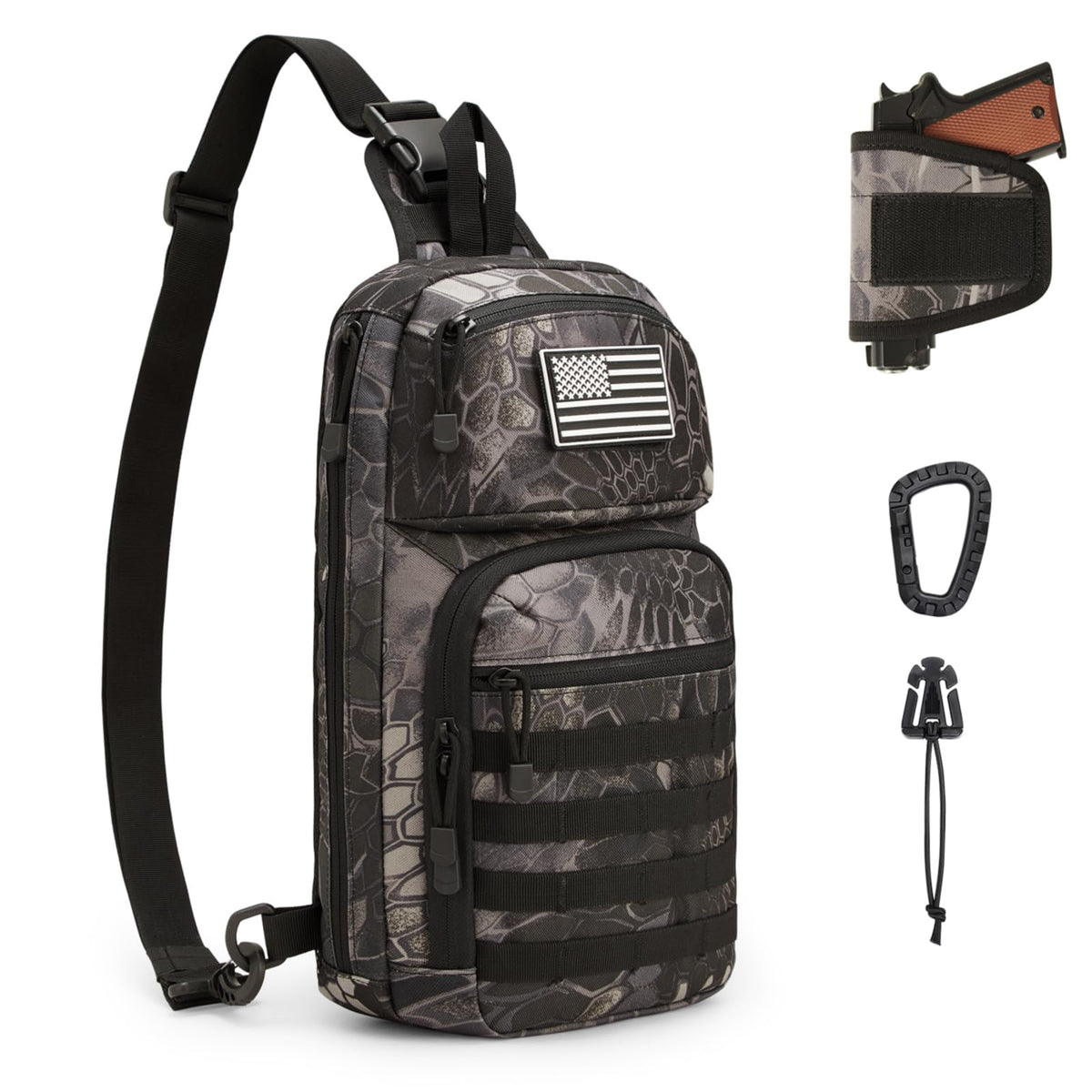 G4Free Activewear - G4Free 10L Tactical EDC Sling Bag -TN23B216D-TN23B216C-TN23B216B-TN23B216A