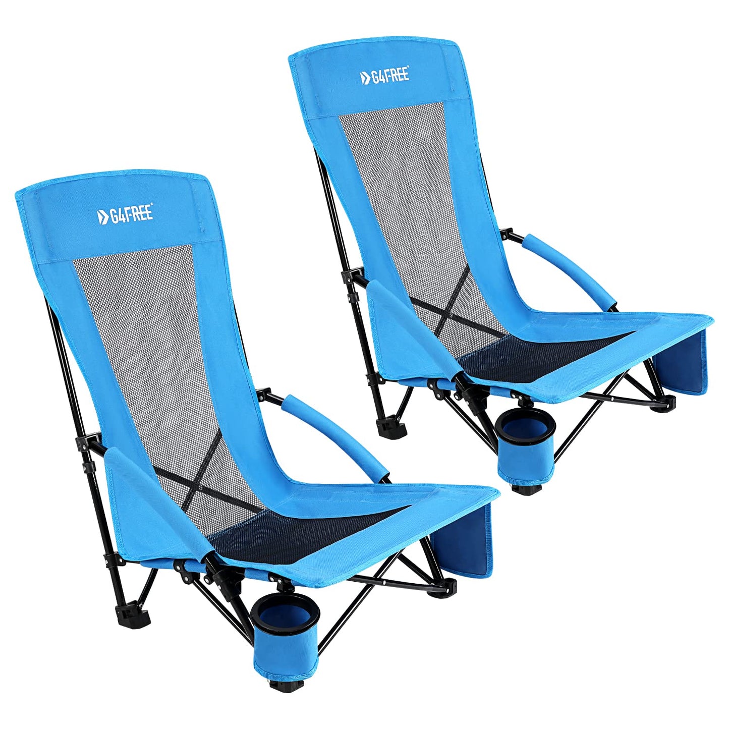 G4Free Low Sling Folding Portable Beach Chair