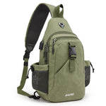 G4Free Activewear - G4Free Anti-Theft Canvas Sling Bag with USB Port -TN22B159A-TN22B159D-TN22B159C-TN22B159B-TN22B159F