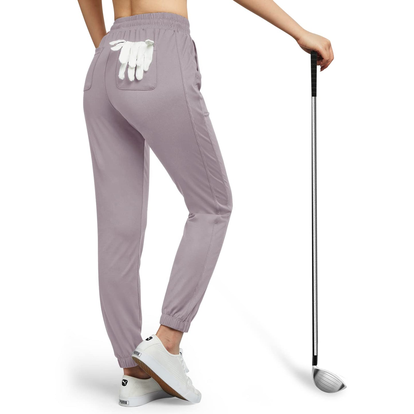 G4Free Womens Golf Pants Tapered Joggers with 4 Pockets