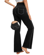 G4Free Activewear - Casual Crossover High-Waist Flare Pants -GF23A157AA-S-GF23A157AB-M-GF23A157AC-L-GF23A157AD-XL-GF23A157AE-XXL