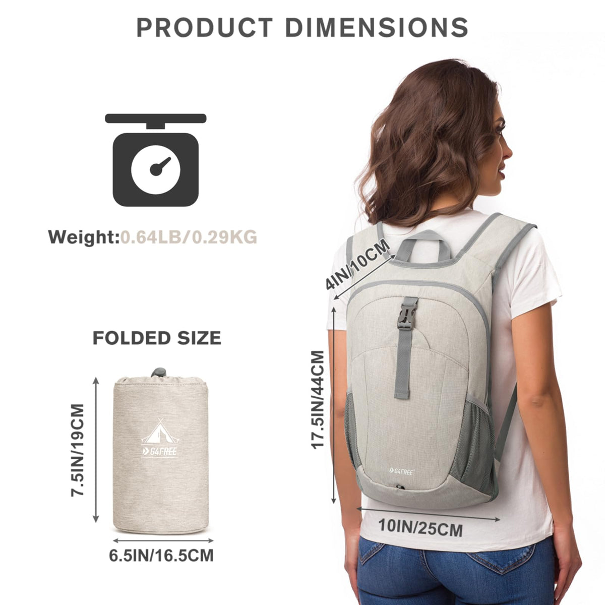 G4Free Activewear - G4Free 12L Hiking Backpack -TN23B237T-TN23B237A-TN23B237E-TN23B237P-TN23B237C