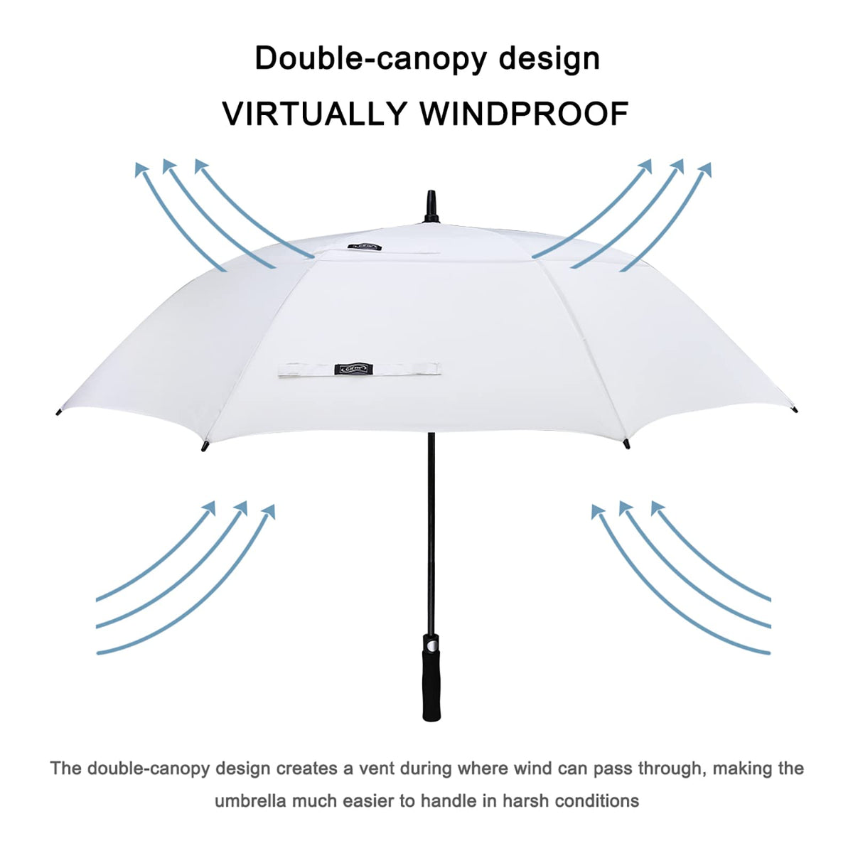 G4Free G4Free Automatic Open Golf Umbrella Double Canopy Vented Stick Umbrellas