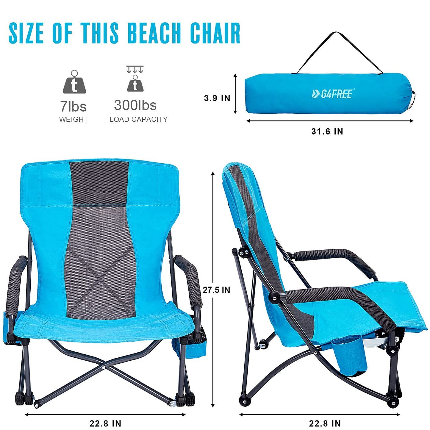 G4Free Low Sling Folding  For Beach And Camping