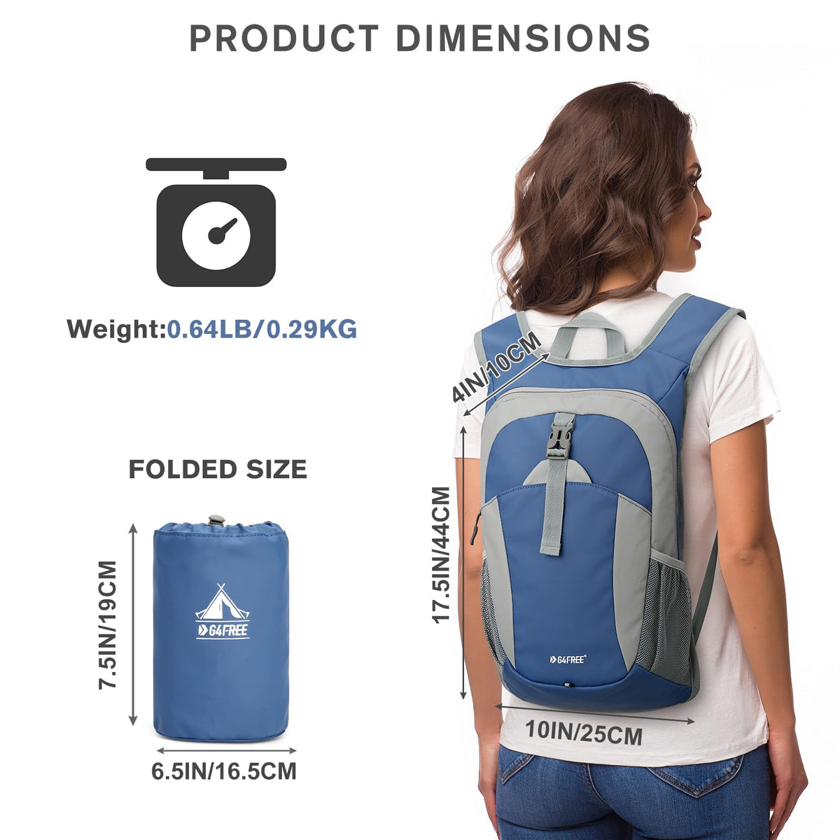 G4Free Activewear - G4Free 12L Hiking Backpack -TN23B237T-TN23B237A-TN23B237E-TN23B237P-TN23B237C