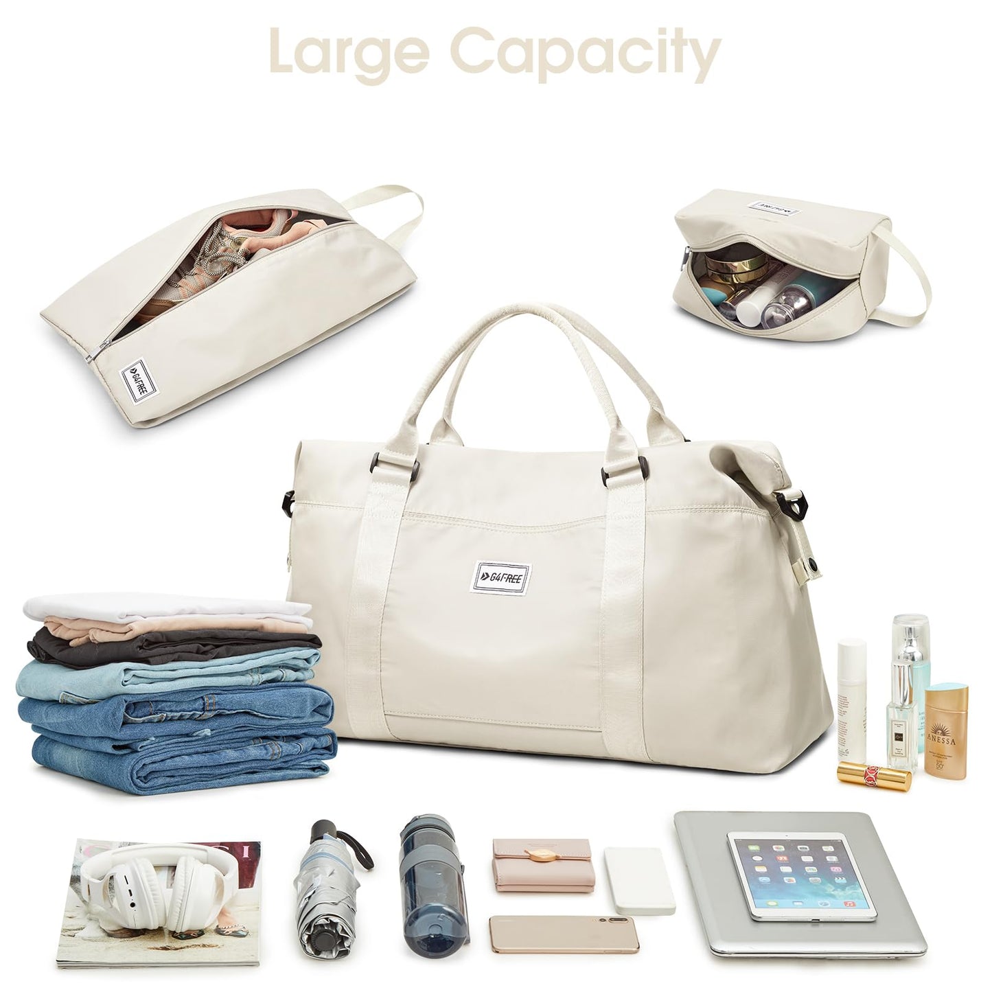 G4Free Waterproof Travel Tote Bag for Women
