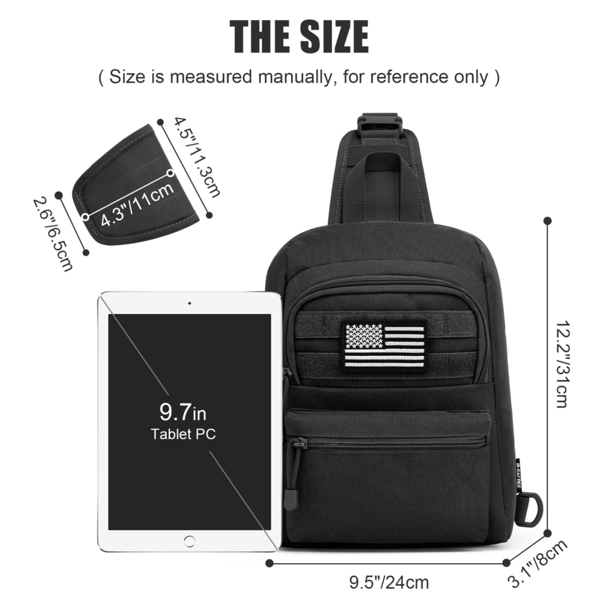 G4Free Activewear - G4Free Tactical Military Rover Shoulder Sling Pack -TN22B161B-TN22B161C-TN22B161A