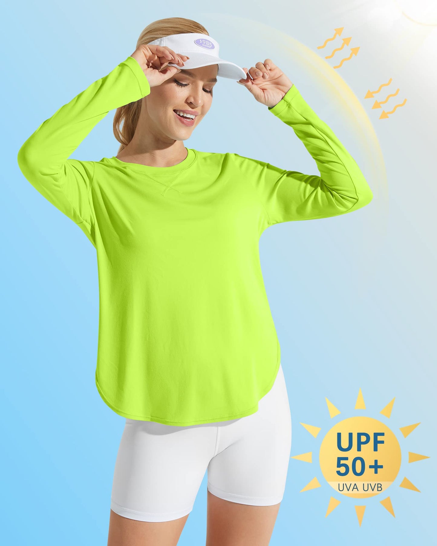 G4Free Women's UPF 50+ UV Loose Long Sleeve Workout Sun Shirt