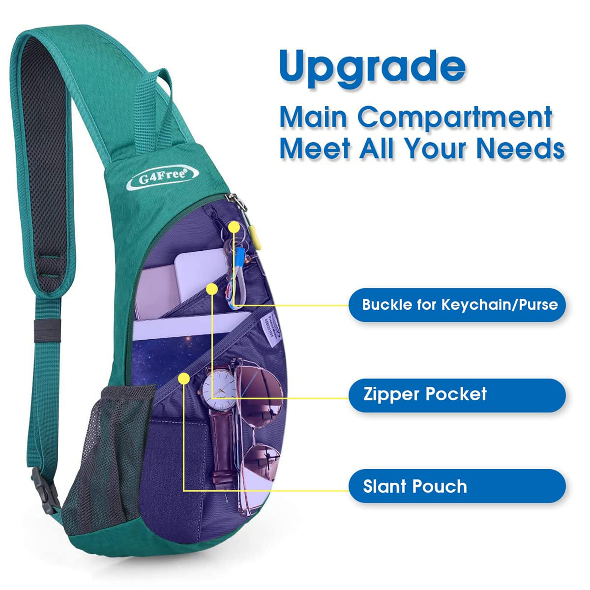 G4Free G4Free Sling Bags Men Shoulder Backpack Small Cross Body Chest Sling Backpack