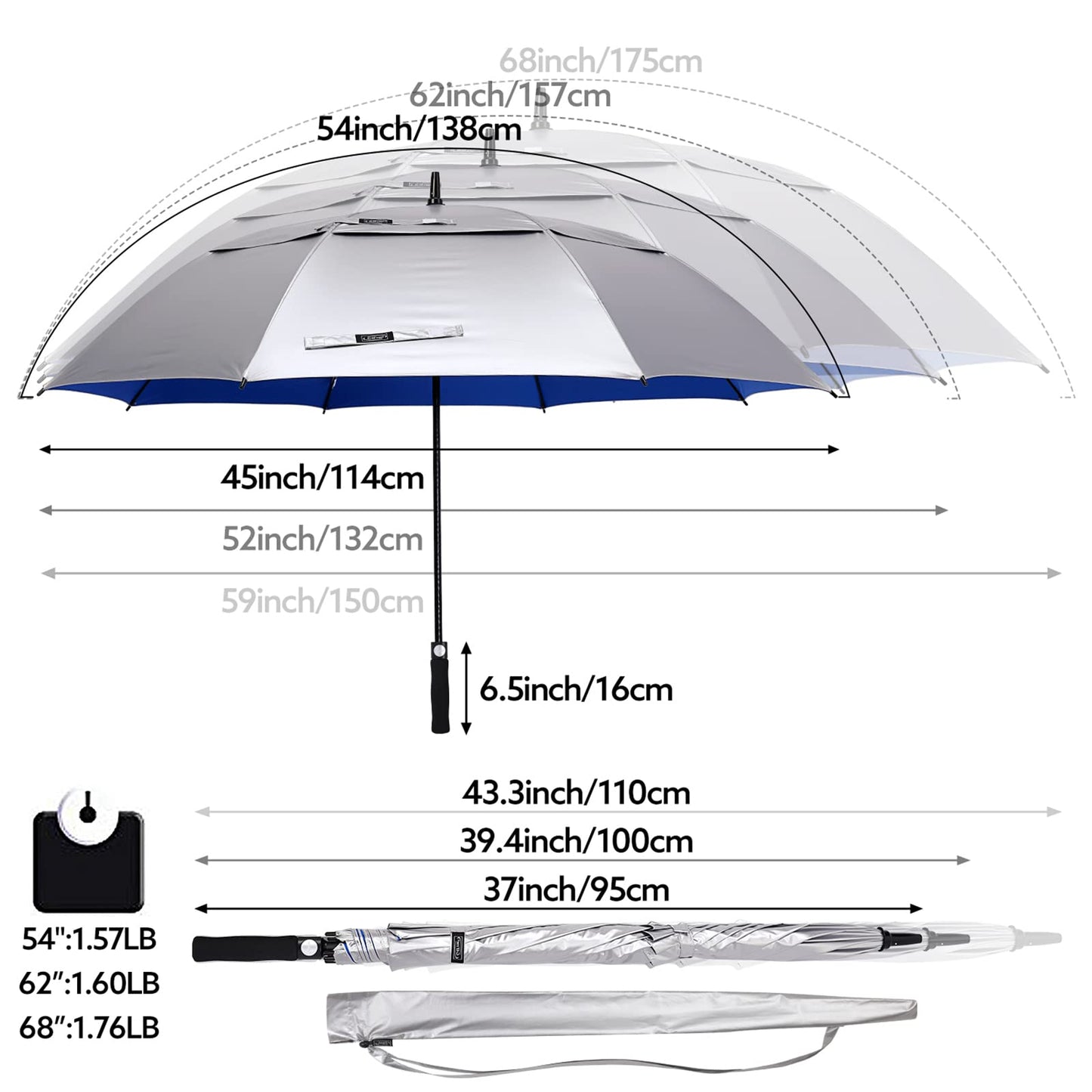 G4Free UV Protection Windproof Sun Rain Umbrellas