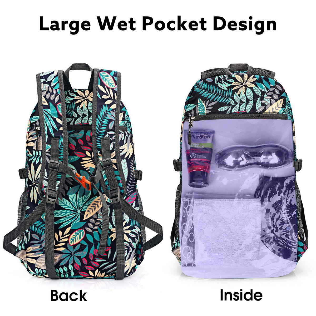 G4Free Activewear - G4Free 40L Lightweight Packable Hiking Backpack -D02V707A-D02V707J-D02V707E-D02V707F-D02V707C