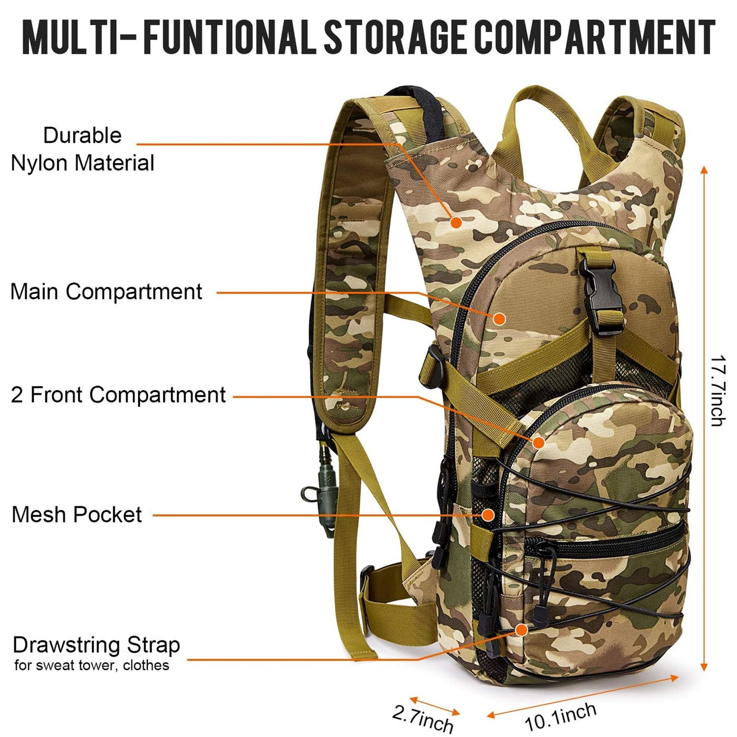 G4Free Hydration Pack With 3L Bladder