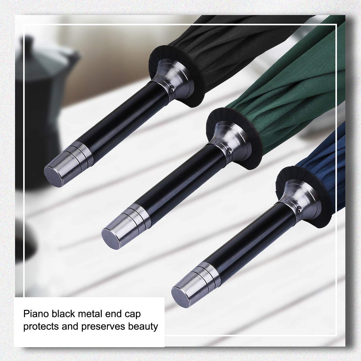 G4Free 52/62inch Wooden J Handle Auto Open Golf Umbrella