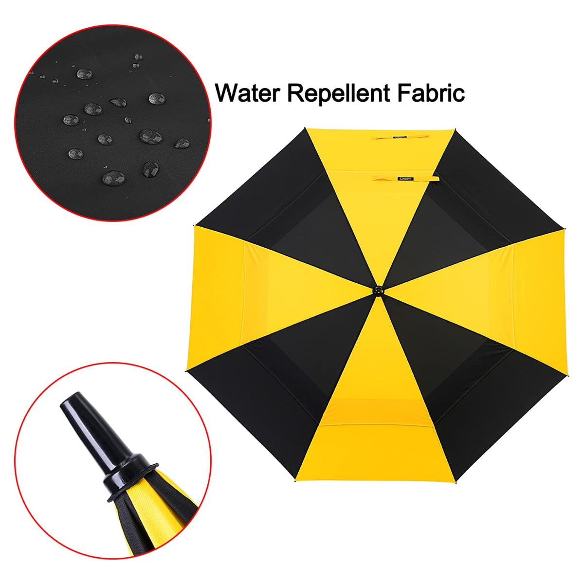G4Free G4Free Automatic Open Golf Umbrella Double Canopy Vented Stick Umbrellas