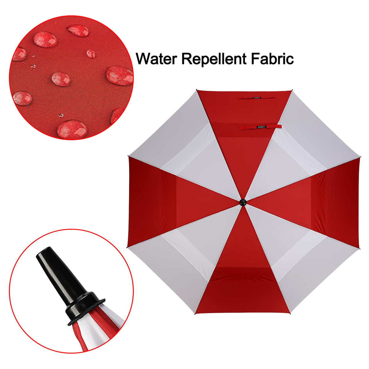 G4Free G4Free Automatic Open Golf Umbrella Double Canopy Vented Stick Umbrellas