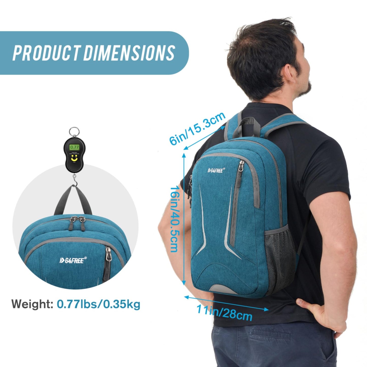 G4Free 16L Small Hiking Backpack