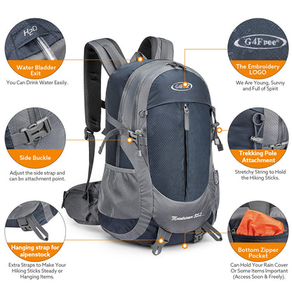 G4Free 35L Outdoor Sports Travel Daypack with Rain Cover