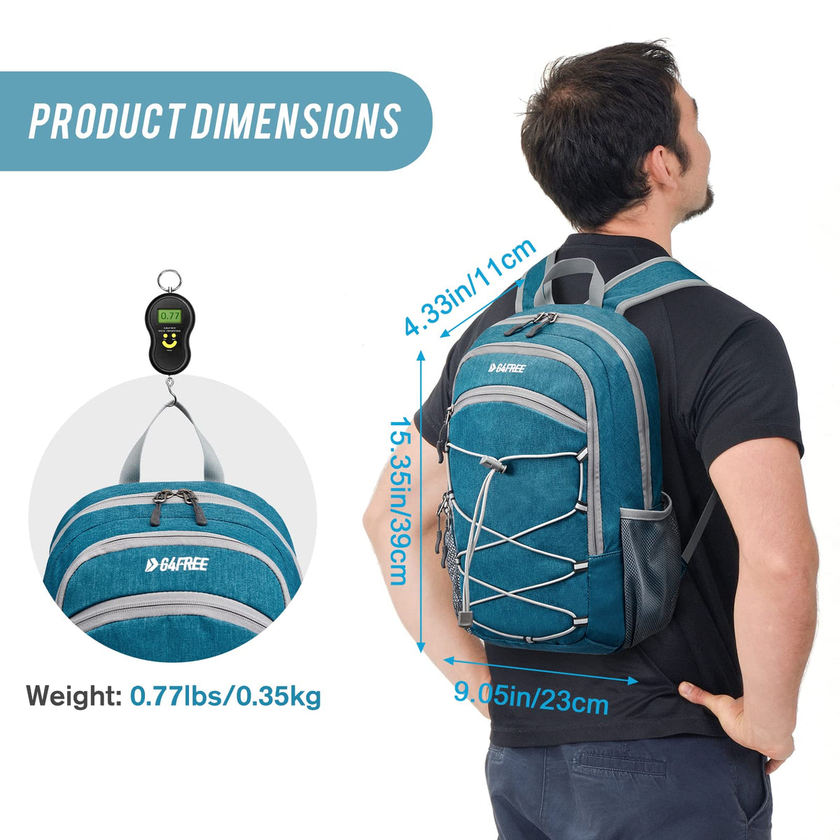 G4Free Activewear - G4Free 12L Mini Outdoor Hiking Daypack -TN22B107A-TN22B107C-TN22B107B